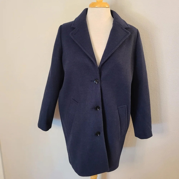 Samsoe Samsoe Elise Dark Sapphire Wool Blend Jacket - Picture 1 of 5